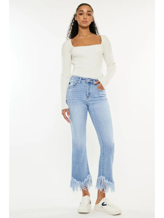 KanCan High Rise Crop Bootcut Denim