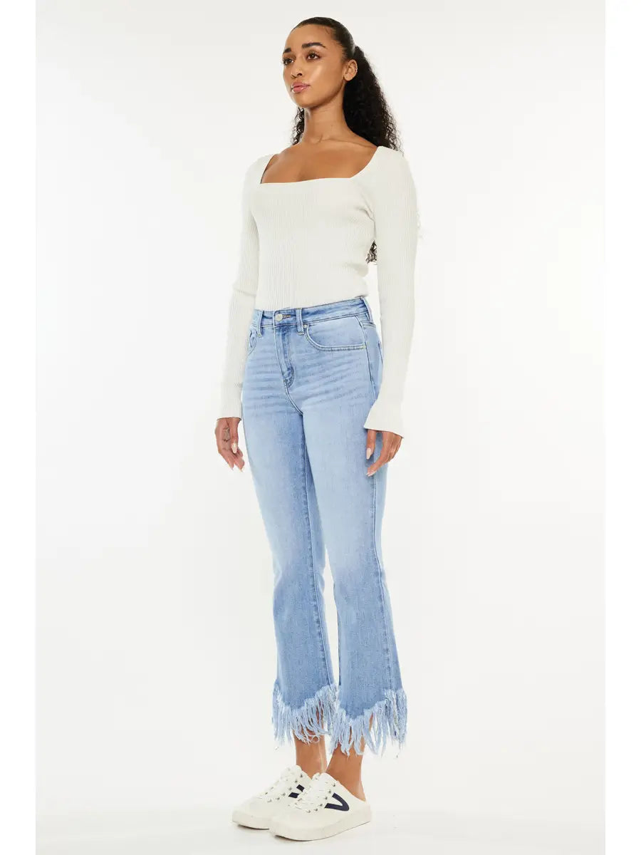 KanCan High Rise Crop Bootcut Denim