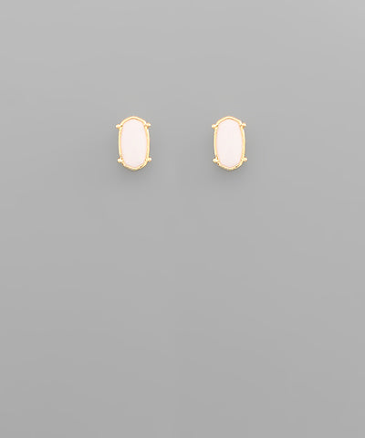 Enamel Oval Studs