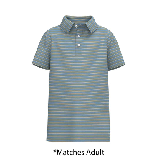 SSCO YOUTH Cahaba Heather Stripe Polo