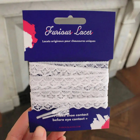 White Lace Shoelaces