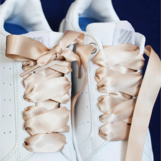 Nude Satin Shoelaces