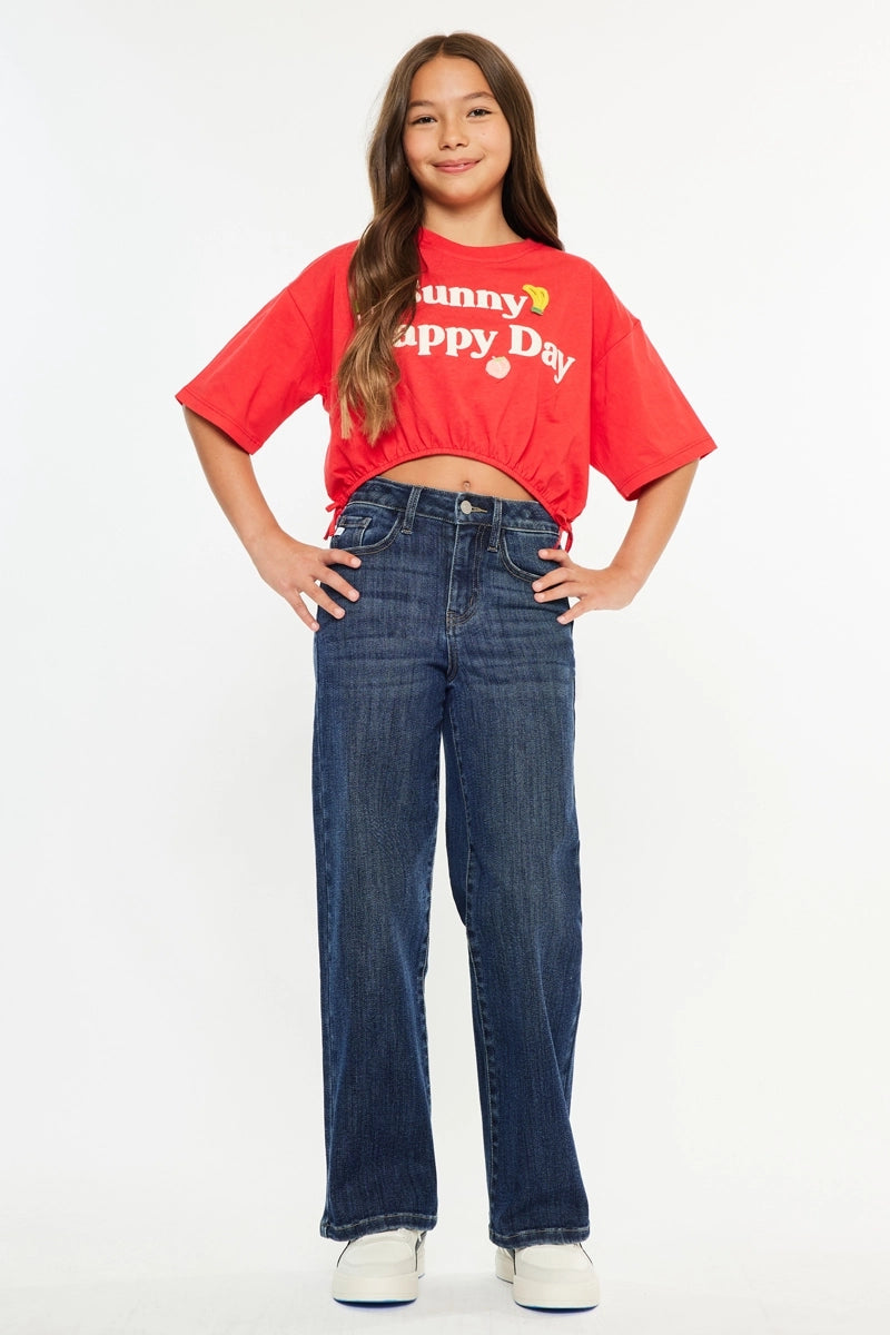 KanCan Girls Wide Leg Jeans