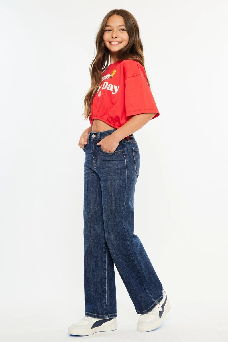 KanCan Girls Wide Leg Jeans