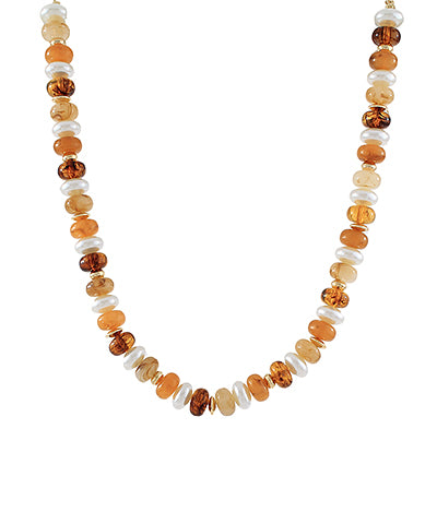 Marble & CCB Beaded Necklace