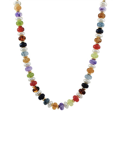 Marble & CCB Beaded Necklace
