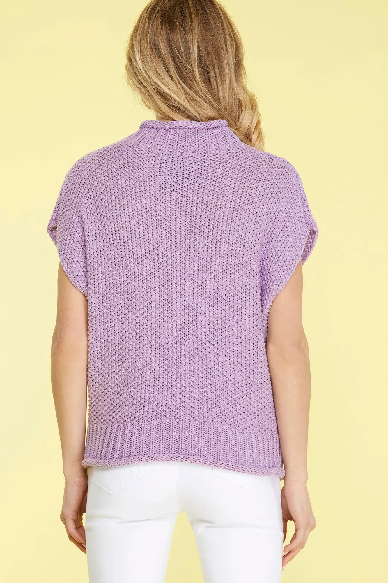 Sleeveless Mockneck Sweater