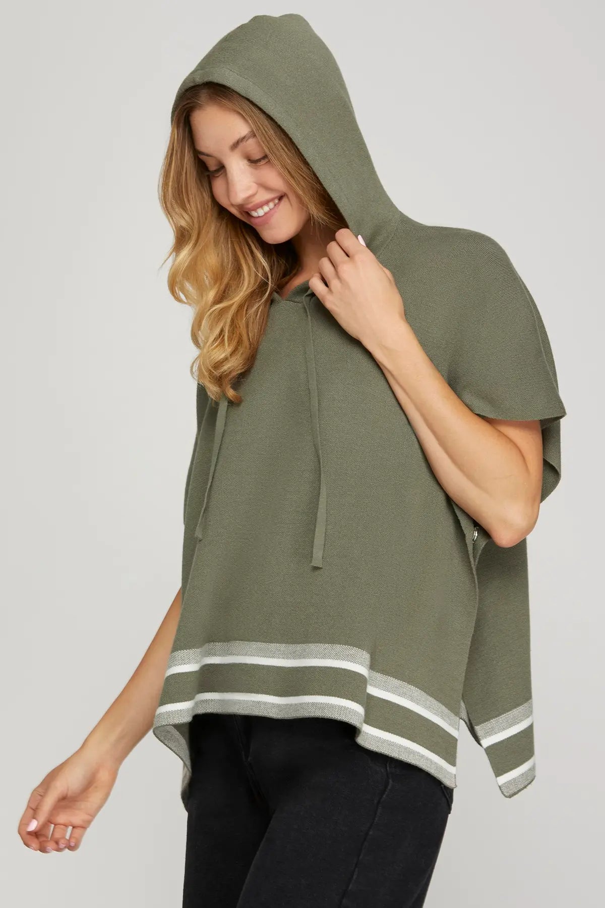 Short Sleeve Hooded Sweater Top