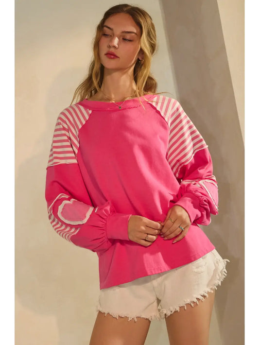 Heart Patch Terry Sweatshirt