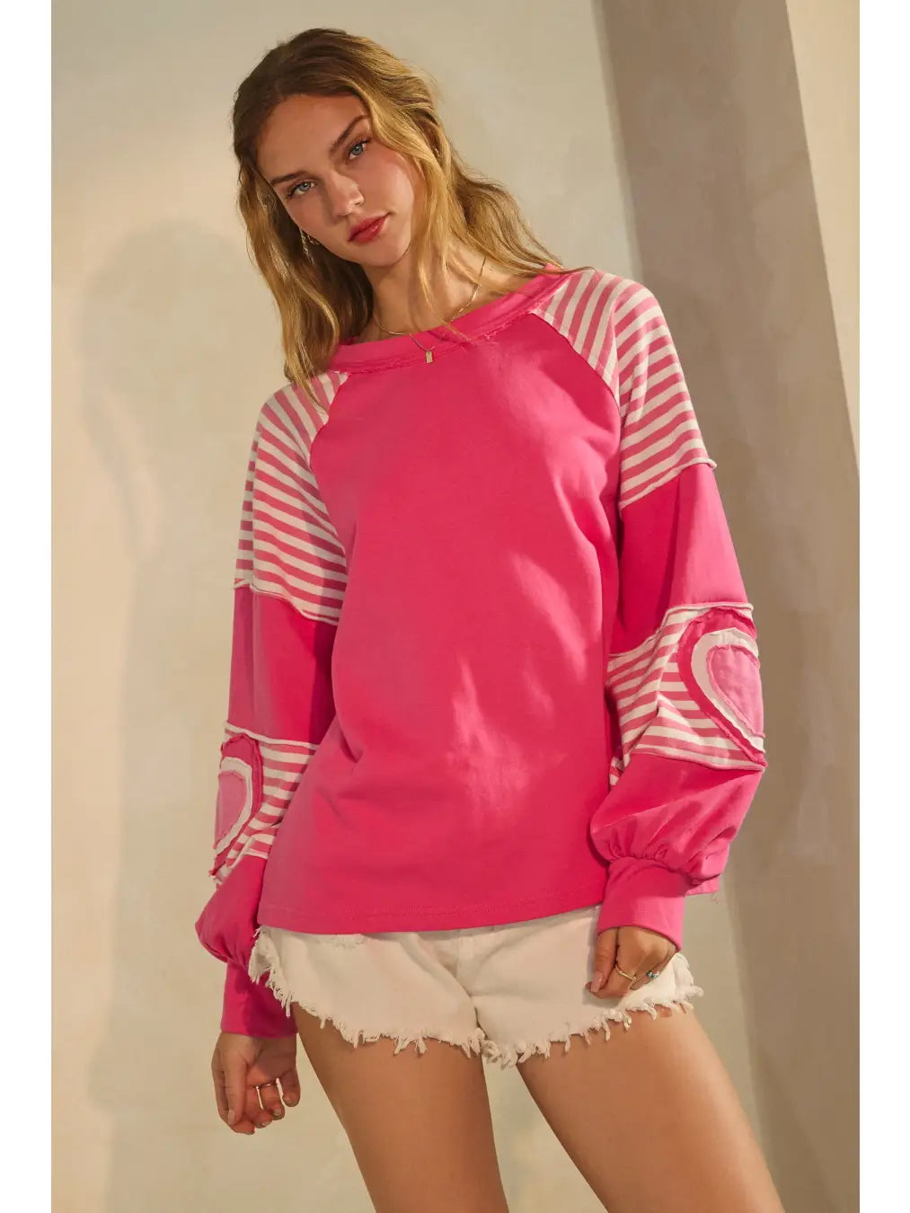 Heart Patch Terry Sweatshirt