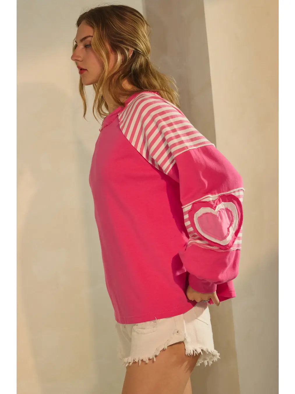 Heart Patch Terry Sweatshirt