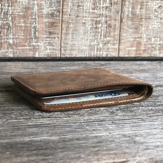 Genuine Leather Bifold Wallet Handmade Wallet For Men