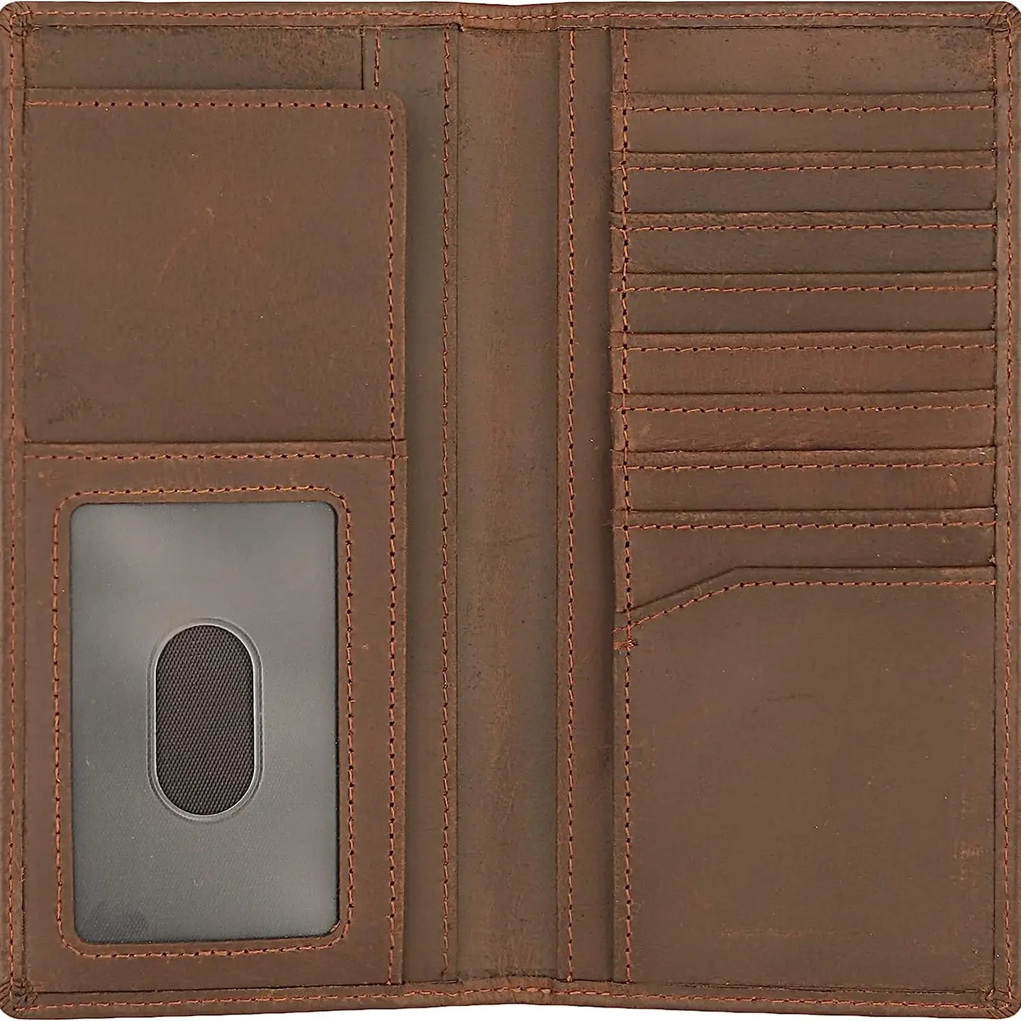 Genuine Leather Bifold Wallet Long Wallets For Men