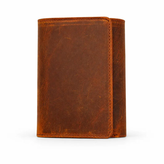 Leather Wallet For Men Handcrafted Distressed Trifold Wallet
