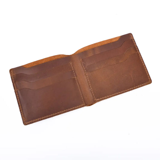 Handmade Leather Bifold Wallet For Men