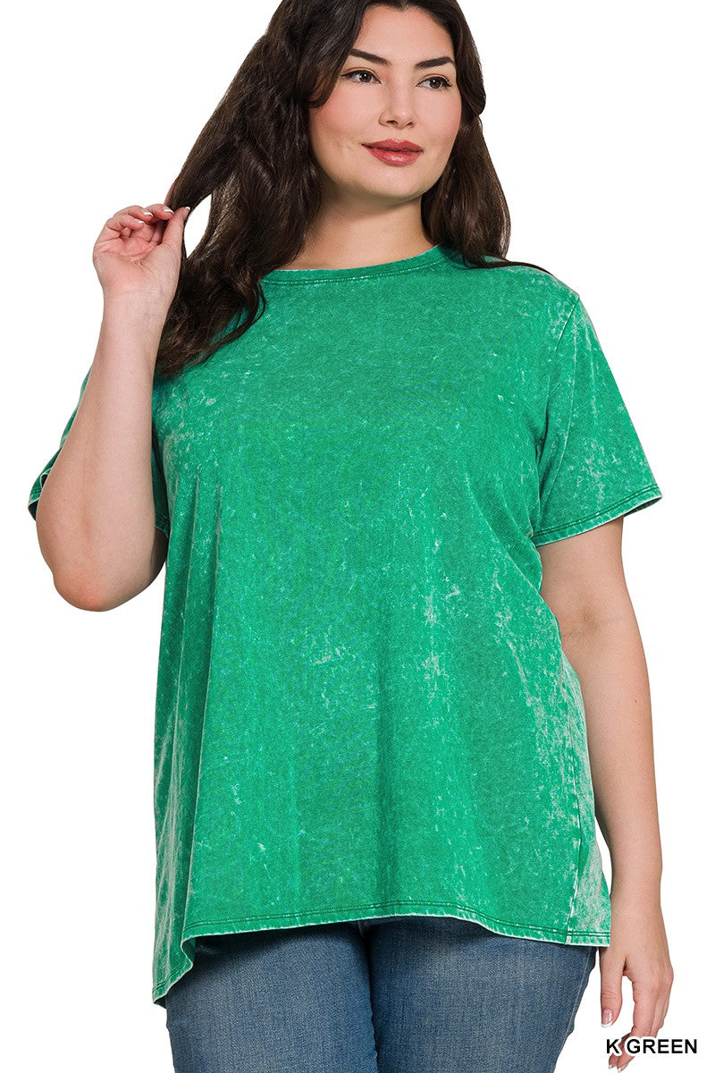 Zenana Plus Washed Tee