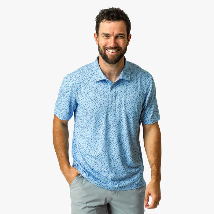 Aftco Boatbar Printed Performance Polo Shirt
