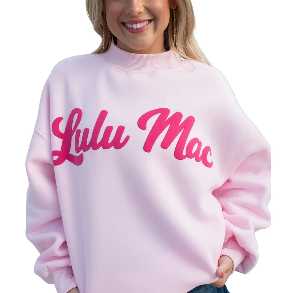 Lulu Mac Script Mock Neck Sweatshirts