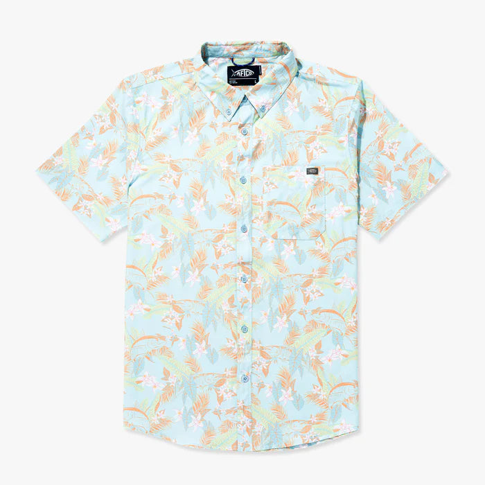 Aftco Boatbar Printed Button Down Shirt