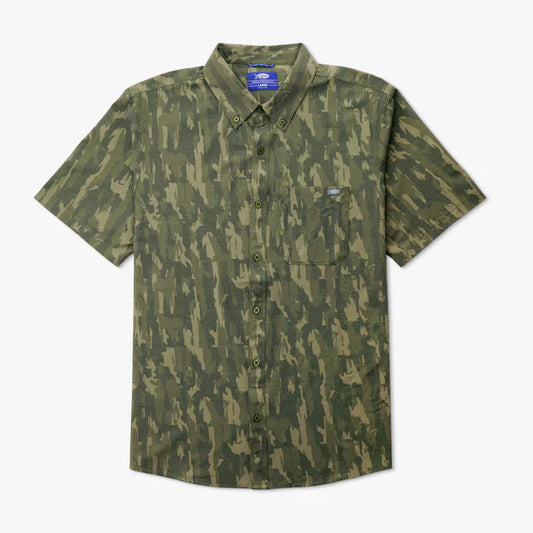 Aftco Boatbar Printed Button Down Fishing Shirt