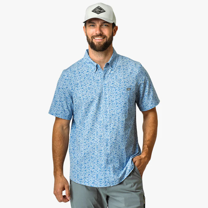 Aftco Boatbar Printed Button Down
