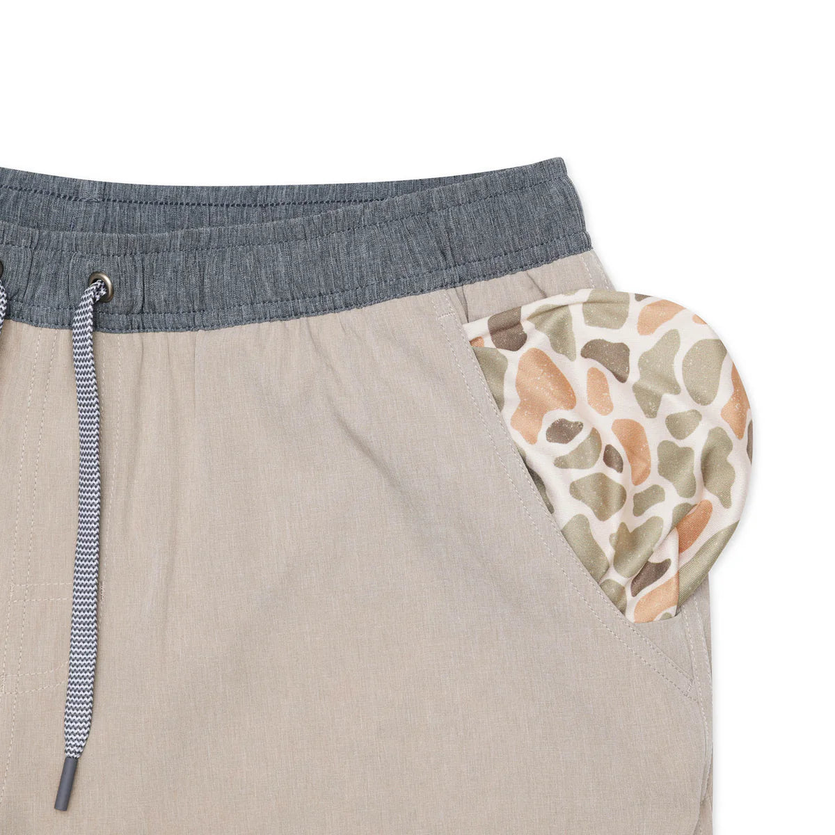 Burlebo Athletic Short - Heather Khaki- Vernado Camo Liner
