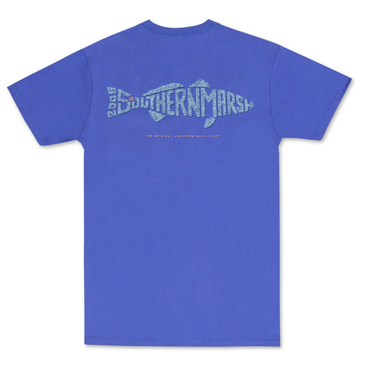 Southern Marsh Youth Redfish Wildlife Words Tee