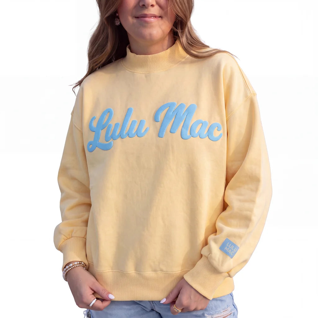 Lulu Mac Script Mock Neck Sweatshirts