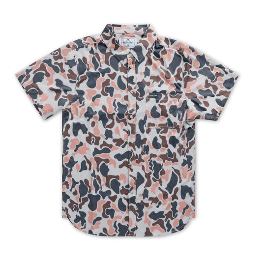 Burlebo Performance Button Up - Vintage Camo