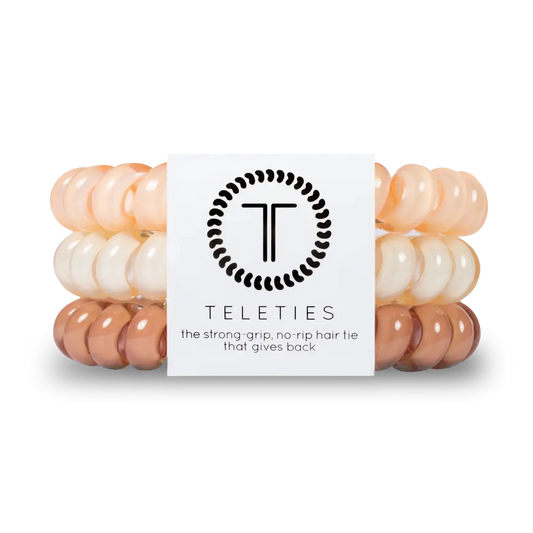 Teleties Spiral Hair Coils | Large| For the Love of Nudes Hair Ties