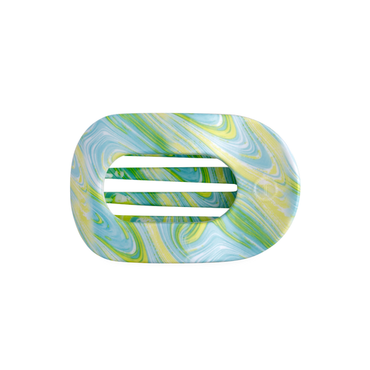 Flat Round Hair Clip Medium - By the Sea Shore