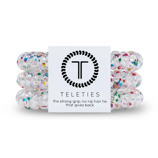 Teleties Spiral Hair Coils | Large | Party People Hair Ties