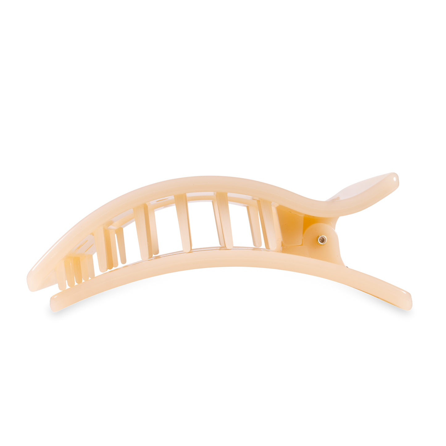 Teleties Flat Rectangle Hair Clip Large - Almond Beige