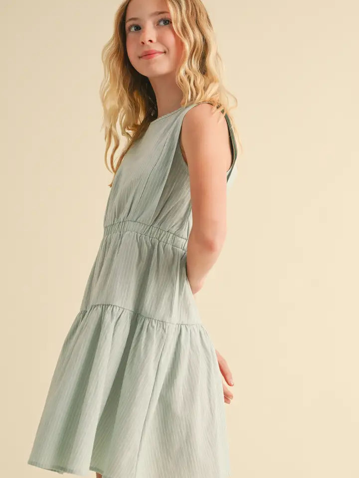 Girls Tier Knee Length Dress