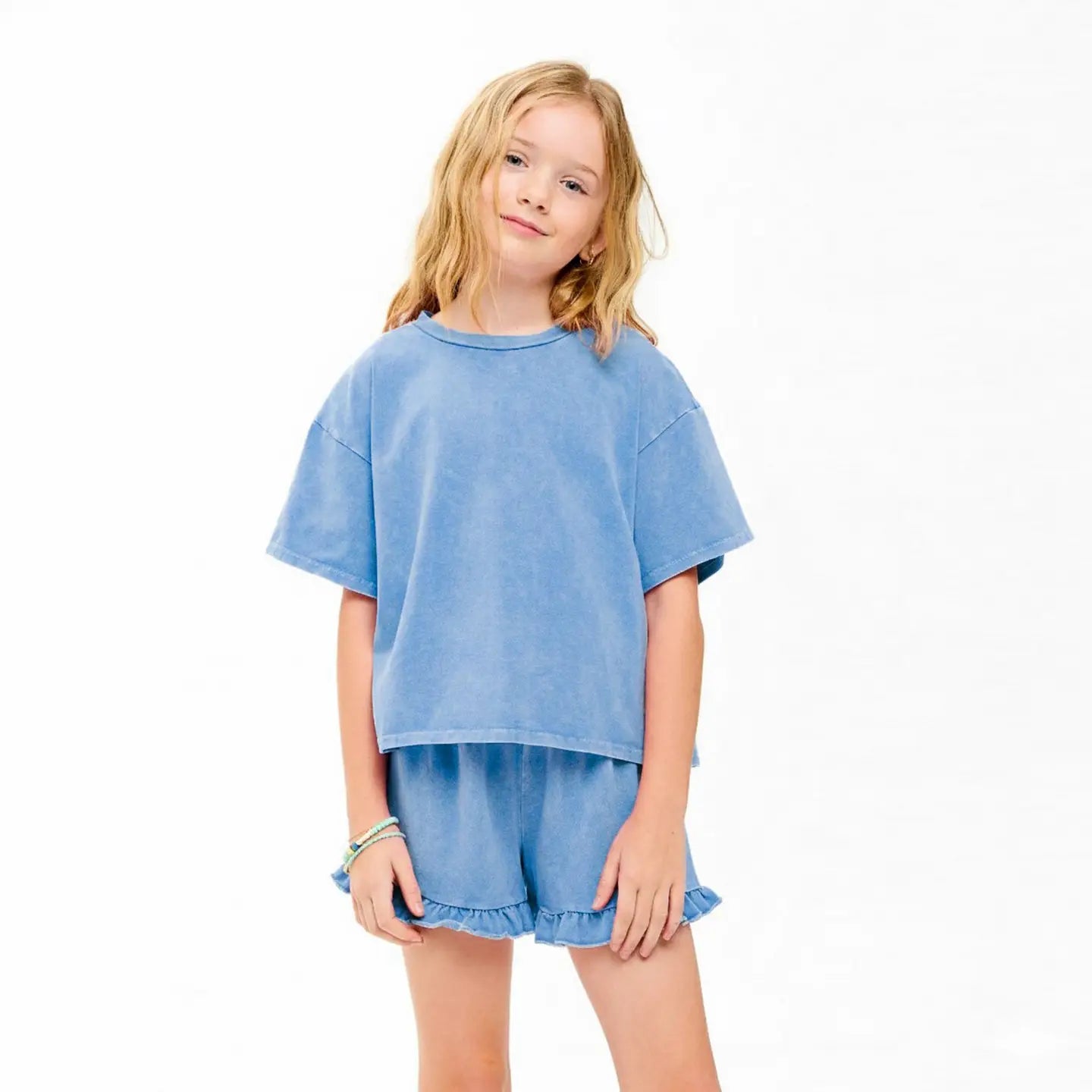 Mineral Washed Top and Shorts Set