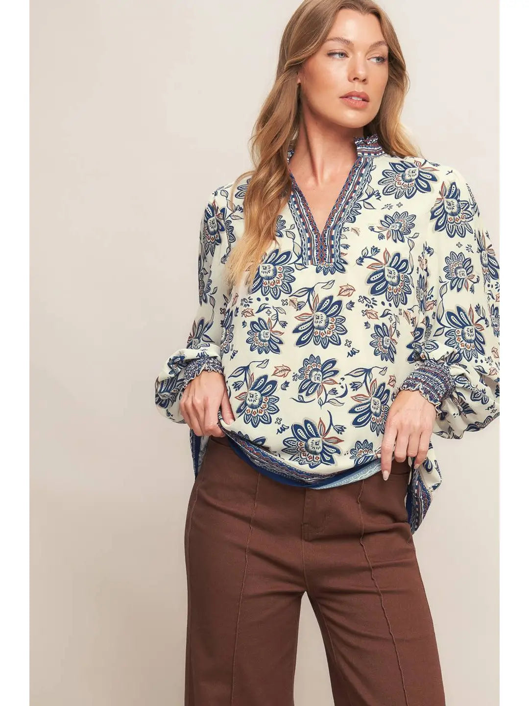 Printed Woven Top