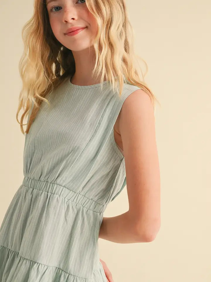 Girls Tier Knee Length Dress