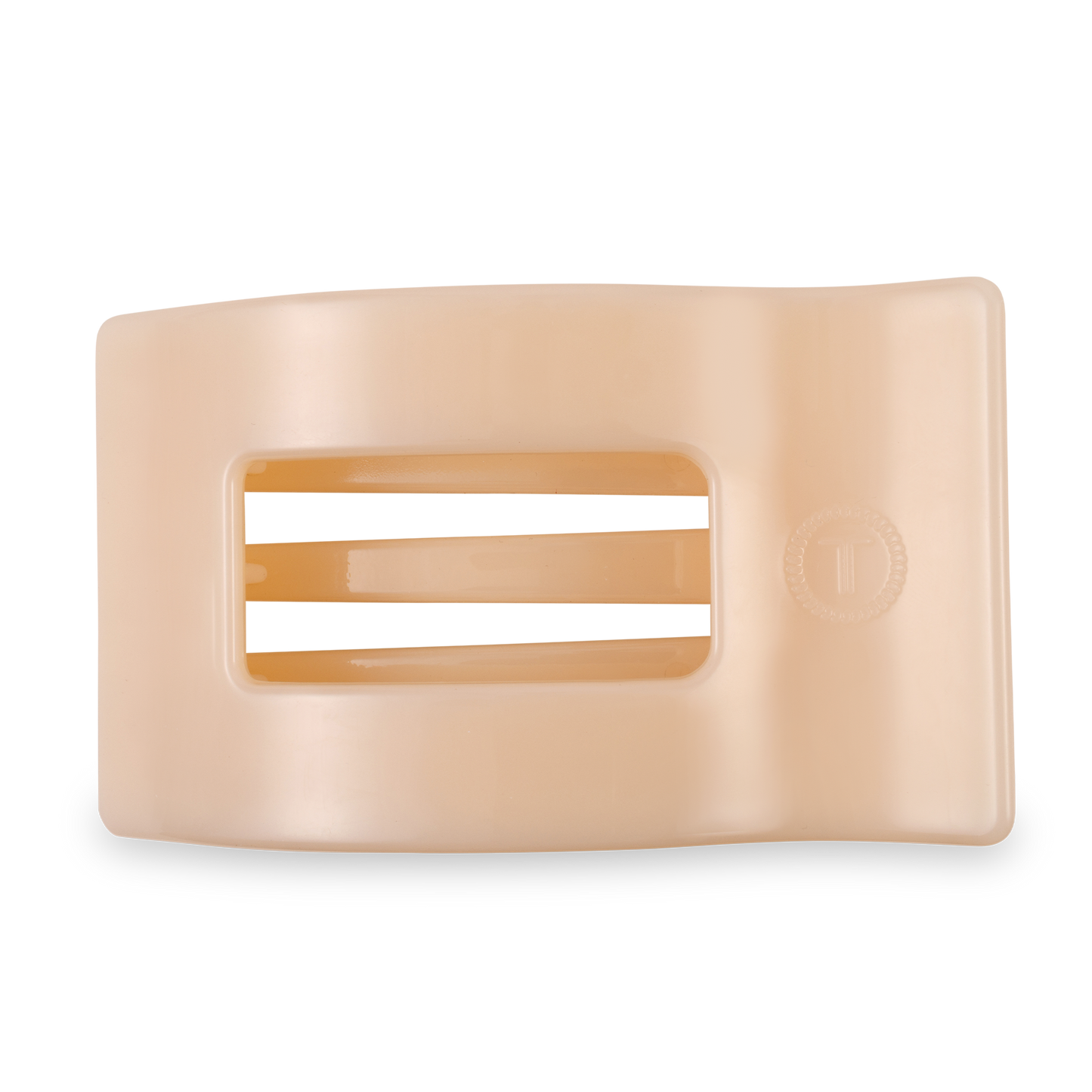 Teleties Flat Rectangle Hair Clip Large - Almond Beige