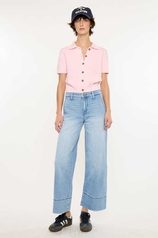 Kan Can Cropped Wide Jeans