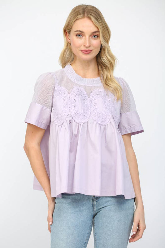 Mesh Appliqué Top