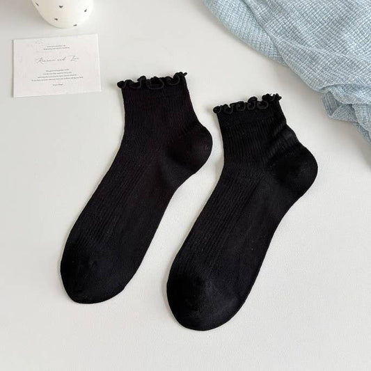 Ruffle-Edged Socks