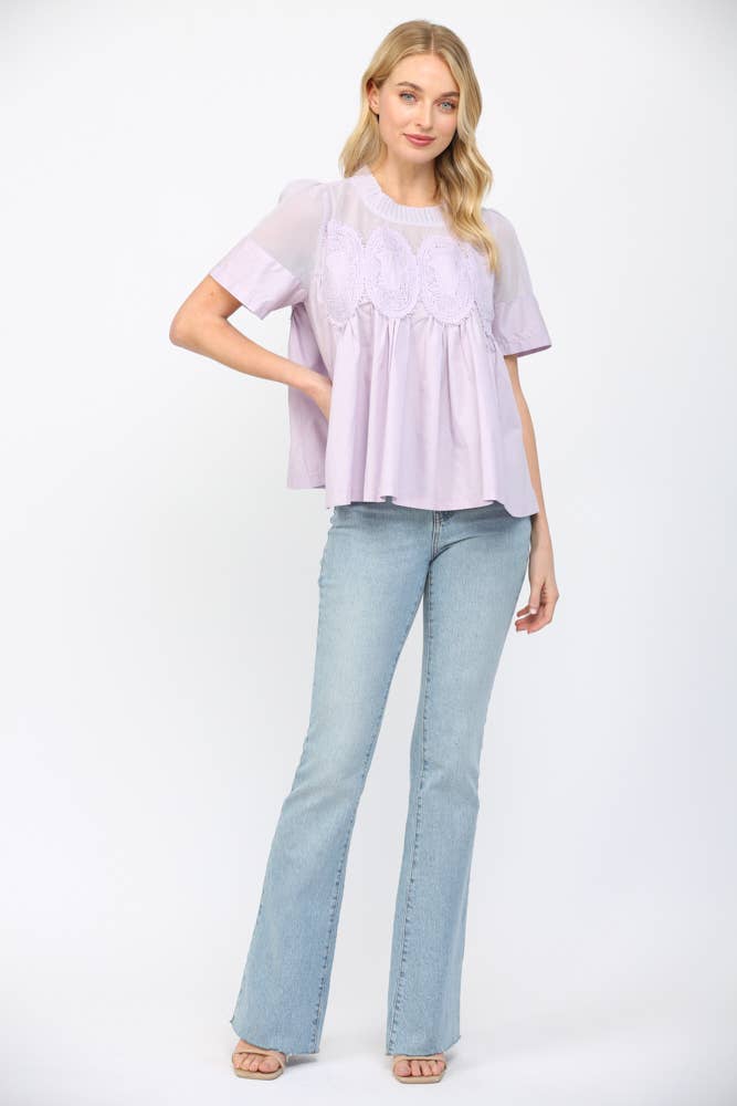 Mesh Appliqué Top