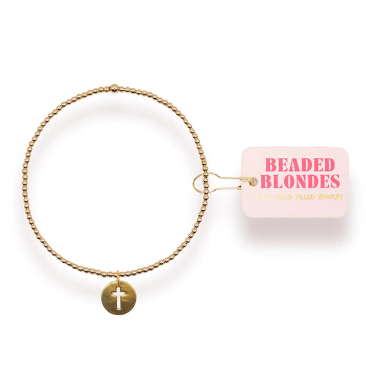Cross Cutout Charm Bracelet