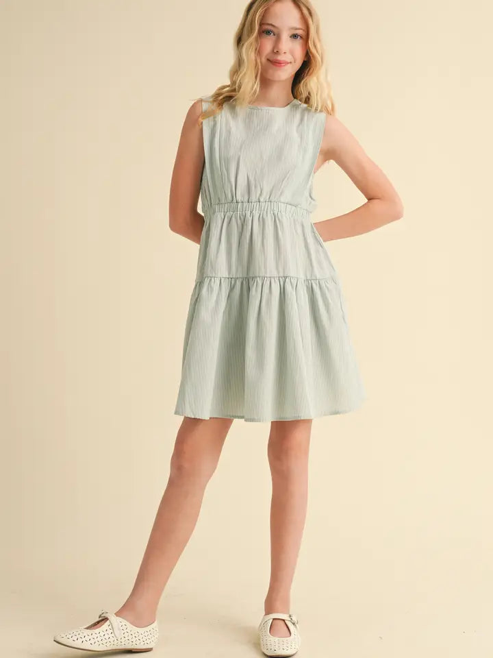 Girls Tier Knee Length Dress