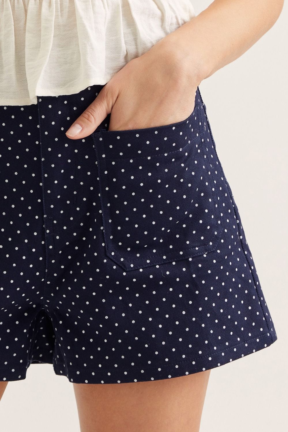 Poka Dot High Waisted Shorts