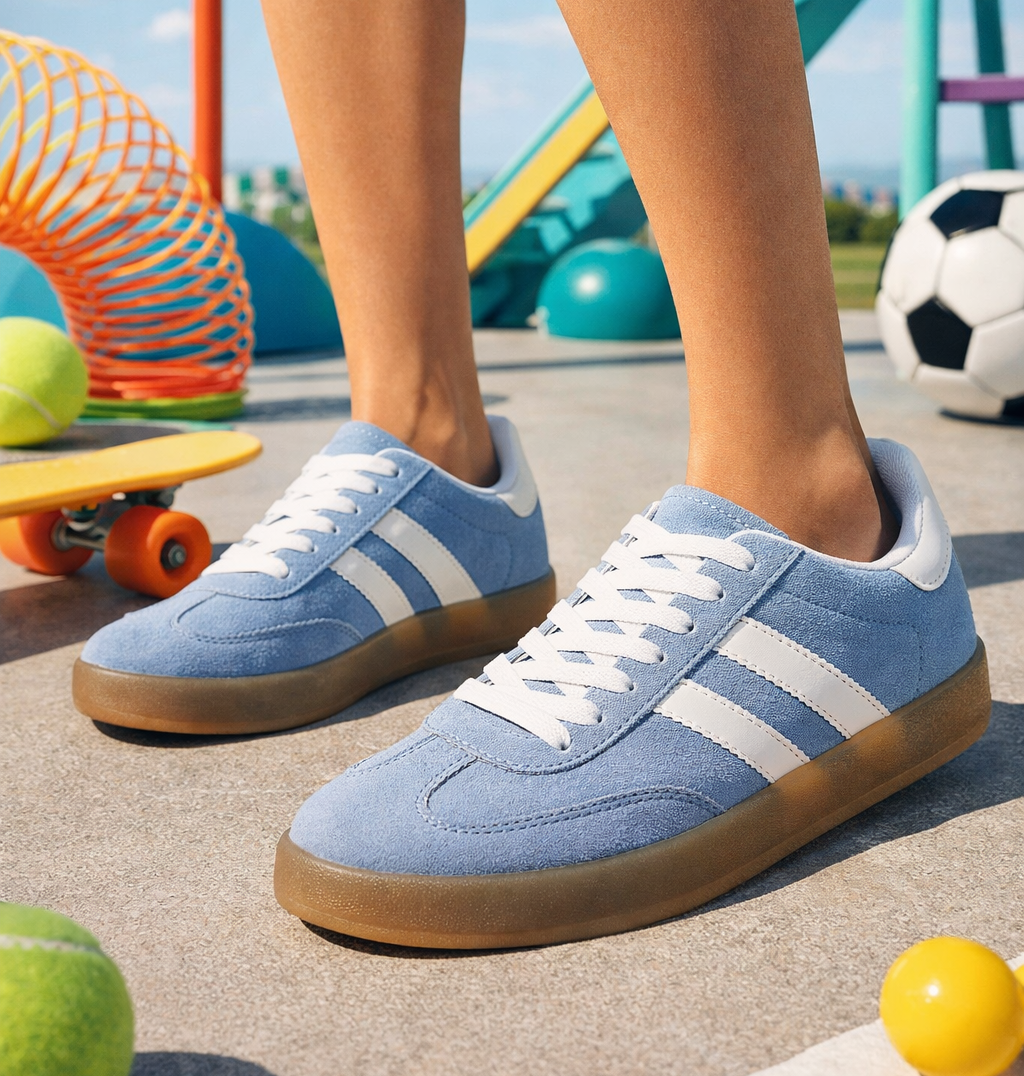 Retro Court Stripe Gum Sole Sneaker