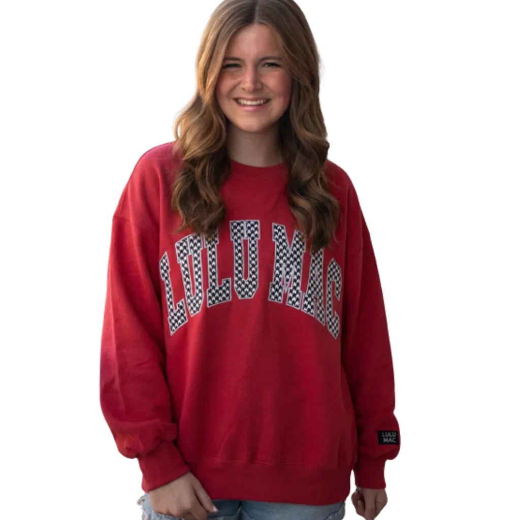 Lulu Mac Stitch Sweatshirt - Houndstooth