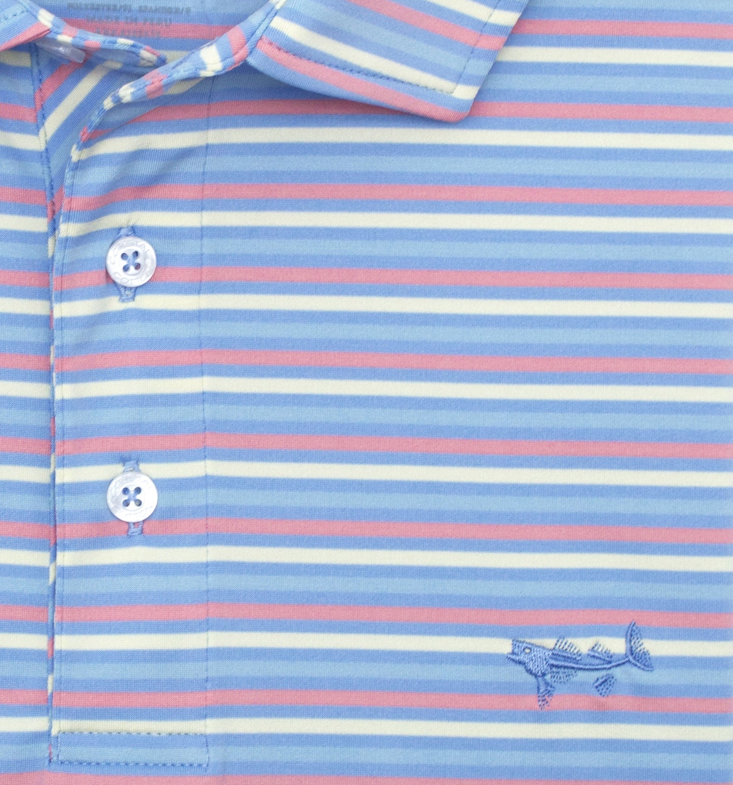 Coastal Cotton Performance Stripe Polos