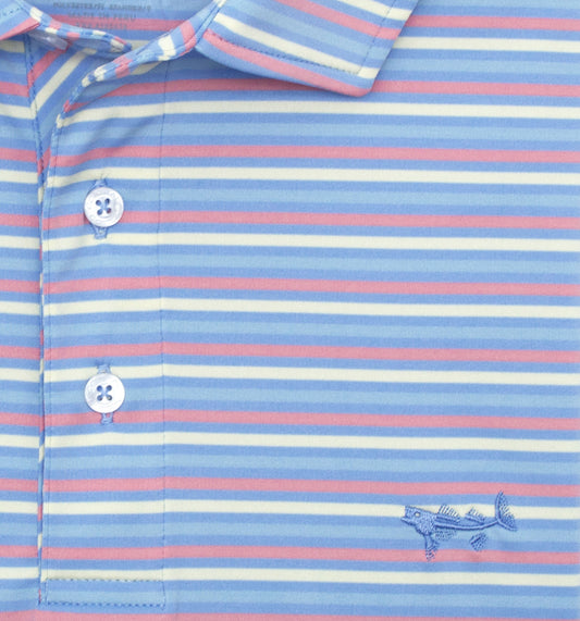 Coastal Cotton Performance Stripe Polos